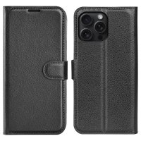 iPhone 16 Pro Max Cover Litchi Black