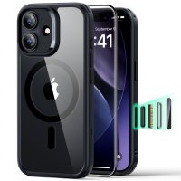 iPhone 17 Case and Screen Protector Classic Hybrid MagSafe Set Black Transparent