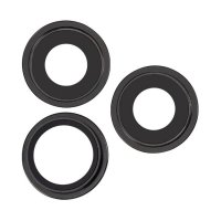 Camera lens with metal frame for iPhone 15 Pro Max - Black