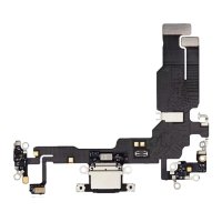 Charging connector with flex cable for iPhone 15 Plus - Black