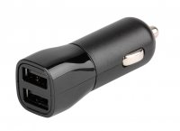 Car charger Fast Car Charger 2xUSB-A 17W Black