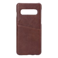 Samsung Galaxy S10 Case with a Card Slot Brown