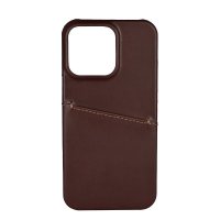 iPhone 13 Pro Case Backcover with Card Slot Brown