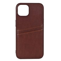 iPhone 12/iPhone 12 Pro Case Backcover with Card Slots Brown