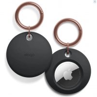 Case with Key Ring for AirTag Black
