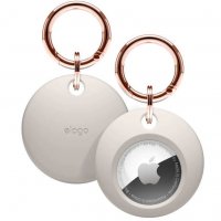 Case with Key Ring for AirTag Light Grey