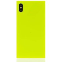 iPhone Xs Max Case Square Case Neon Yellow