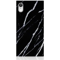 iPhone Xr Case Square Case Marble Black