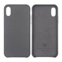 iPhone X/iPhone Xs Case Leather Grey