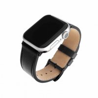 Apple Watch 44/45/46mm/Apple Watch Ultra Band Leather Strap Black