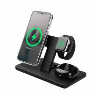 Wireless Charger MagPowerstation 3in1 Stand MagSafe Black