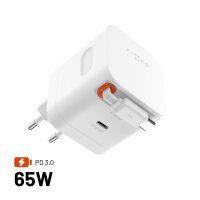 GaN65 Charger with extendable USB-C Cable 65W