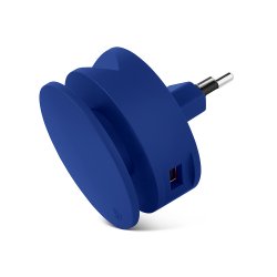 AERO MINI Double USB Charger Stand and Cable Winder for iPhone Blue