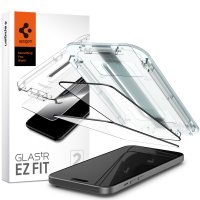 iPhone 15 Plus Screen Protector GLAS.tR EZ Fit FC Black 2-pack