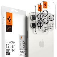 iPhone 15 Pro/iPhone 15 Pro Max Camera Protector GLAS.tR EZ Fit Optik Pro 2-pack White Titanium