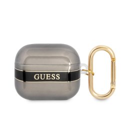 AirPods 3 Case Printed Stripe & Gold Hook Black