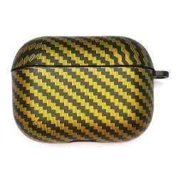 AirPods Pro 2 Case Carbon Fiber Texture Black Yellow