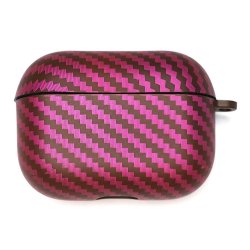 AirPods Pro 2 Case Carbon Fiber Texture Black Magenta