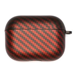 AirPods Pro 2 Case Carbon Fiber Texture Black Red