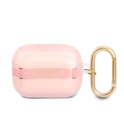 AirPods Pro Case Printed Stripe & Gold Hook Pink