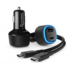 RAPID 2 Ports USB-C and USB-A-Car Charger for laptop and Phone