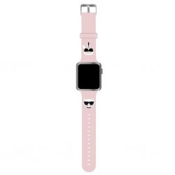 Apple Watch 42/44/45mm/Apple Watch Ultra Armband by Karl & Choupette in Pink.