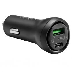 Car charger F31QC USB-C PD 30W Black
