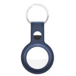 AirTag Holder 2-pack Leather Blue