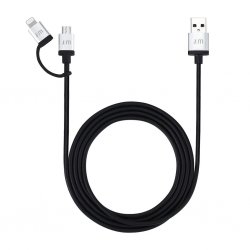 Cable AluCable Duo USB-A/Micro-USB/Lightning 1.5m