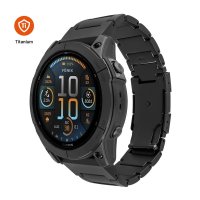 Garmin QuickFit 22mm Band Titanium Strap Black