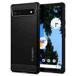 Google Pixel 6a Case Rugged Armor Matte Black
