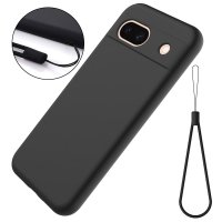 Google Pixel 8a Case with Strap Silicone Black