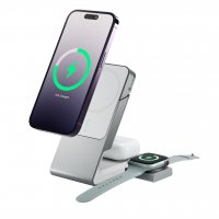 Matrix 3-in-1 Magnetic Charging Dock with Apple Watch Charger White