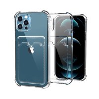 iPhone 11 Pro Max Case Card Holder Shockproof Transparent