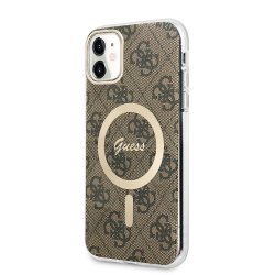 iPhone 11 Case 4G Pattern MagSafe Brown