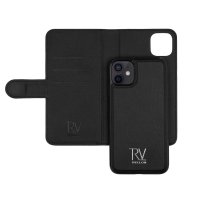 iPhone 12 Mini Cover Detachable Wallet Case Black