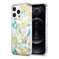 iPhone 12/iPhone 12 Pro Case Floral pattern MagSafe Turqoise
