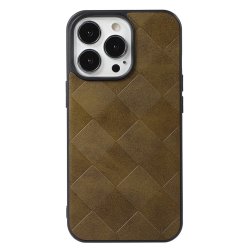 iPhone 13 Pro Case Grid Pattern Green