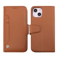 iPhone 14 Cover Foldable Card Slot Brown