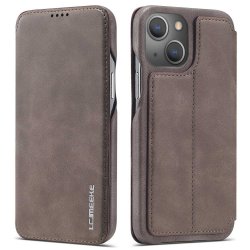 iPhone 14 Plus Cover Flip Dark Brown