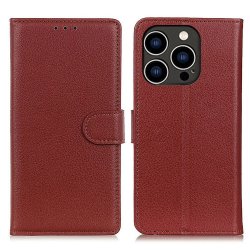 iPhone 14 Pro Cover Litchi Brown