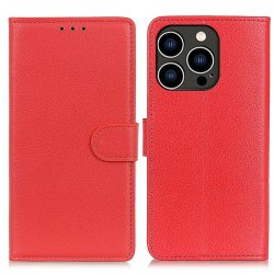iPhone 14 Pro Cover Litchi Red