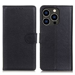 iPhone 14 Pro Cover Litchi Black