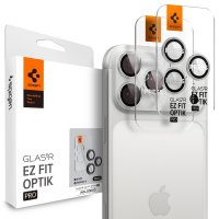 iPhone 14/15/16/17 Pro & Pro Max Camera Protector GLAS.tR EZ Fit Optik Pro 2-pack Silver