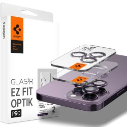 iPhone 14 Pro/iPhone 14 Pro Max Camera Protector GLAS.tR EZ Fit Optik Pro Deep Purple 2-pack