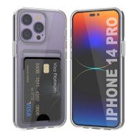iPhone 14 Pro Case Card Holder Transparent