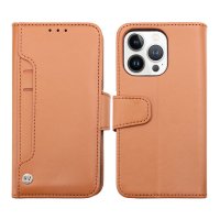 iPhone 14 Pro Cover Foldable Card Slot Brown
