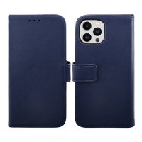 iPhone 14 Pro Cover Genuine Leather Card Slot Blue