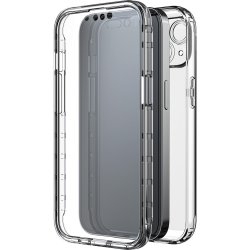 iPhone 14 Case 360° Real Glass Case Black Clear