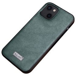 iPhone 14 Case Leather texture Green